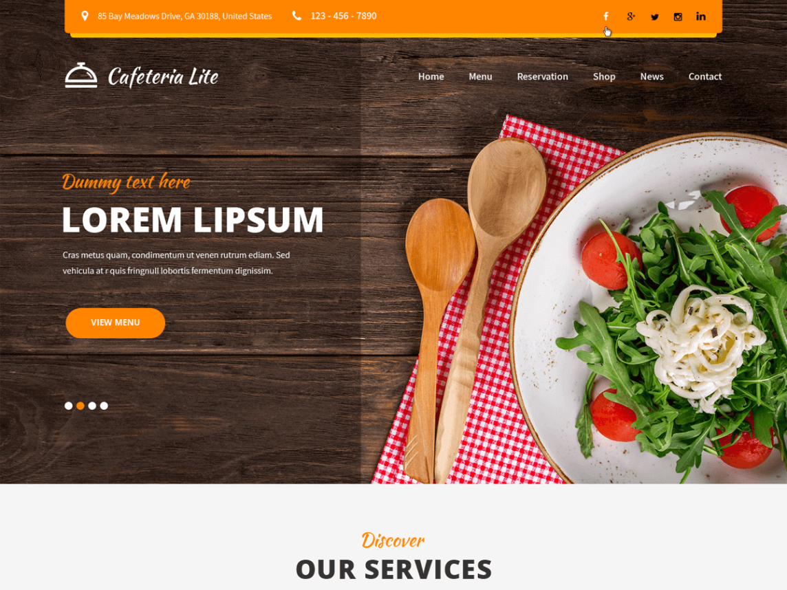 kafetaria lite tema gratis wordpress