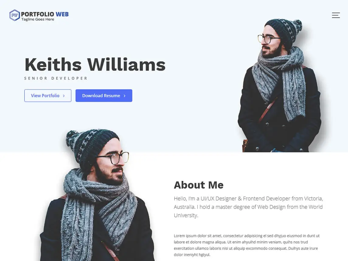 портфолио веб портфолио тема wordpress бесплатно