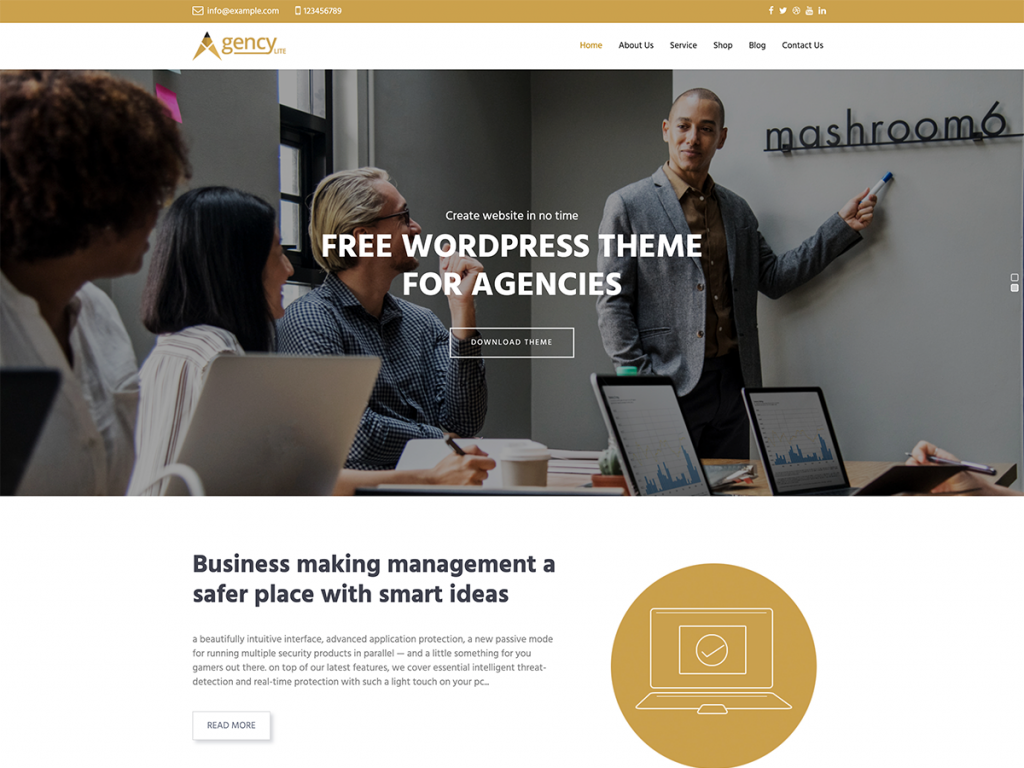 Agency_lite_SEO 최적화 WordPress 테마