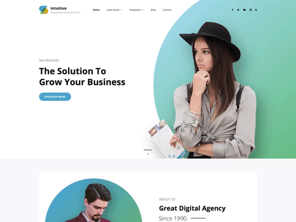직관적인 WordPress 테마