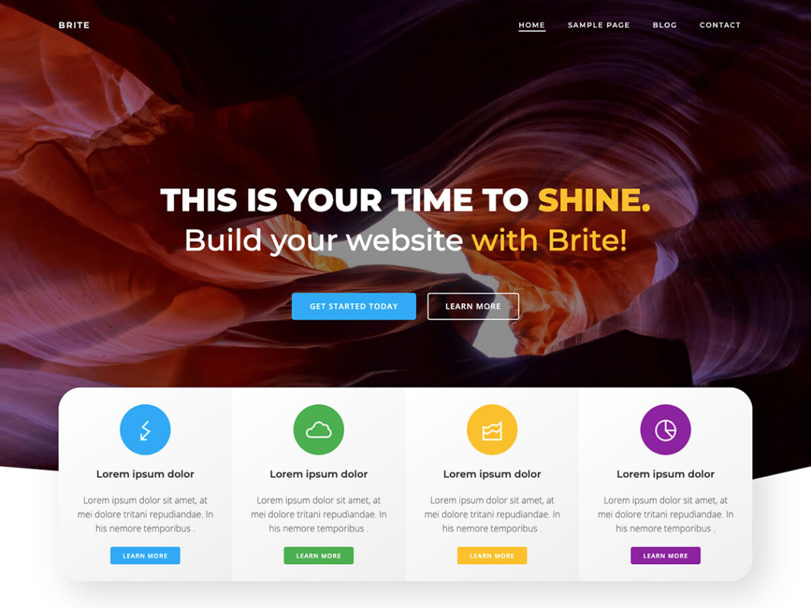 brite thème wp gratuit woocommerce
