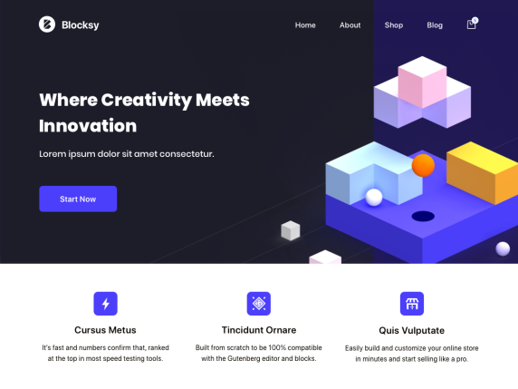 thème wordpress de l'agence blocky