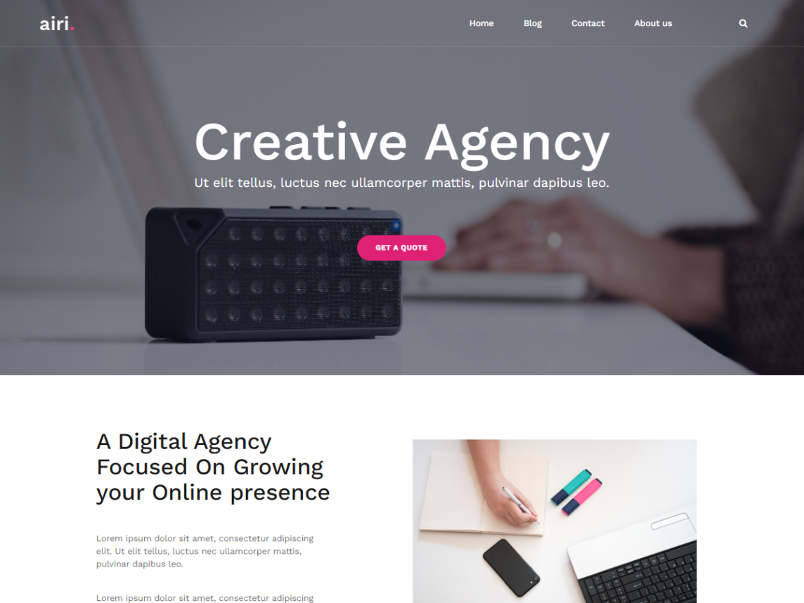 thème wordpress de l'agence airi