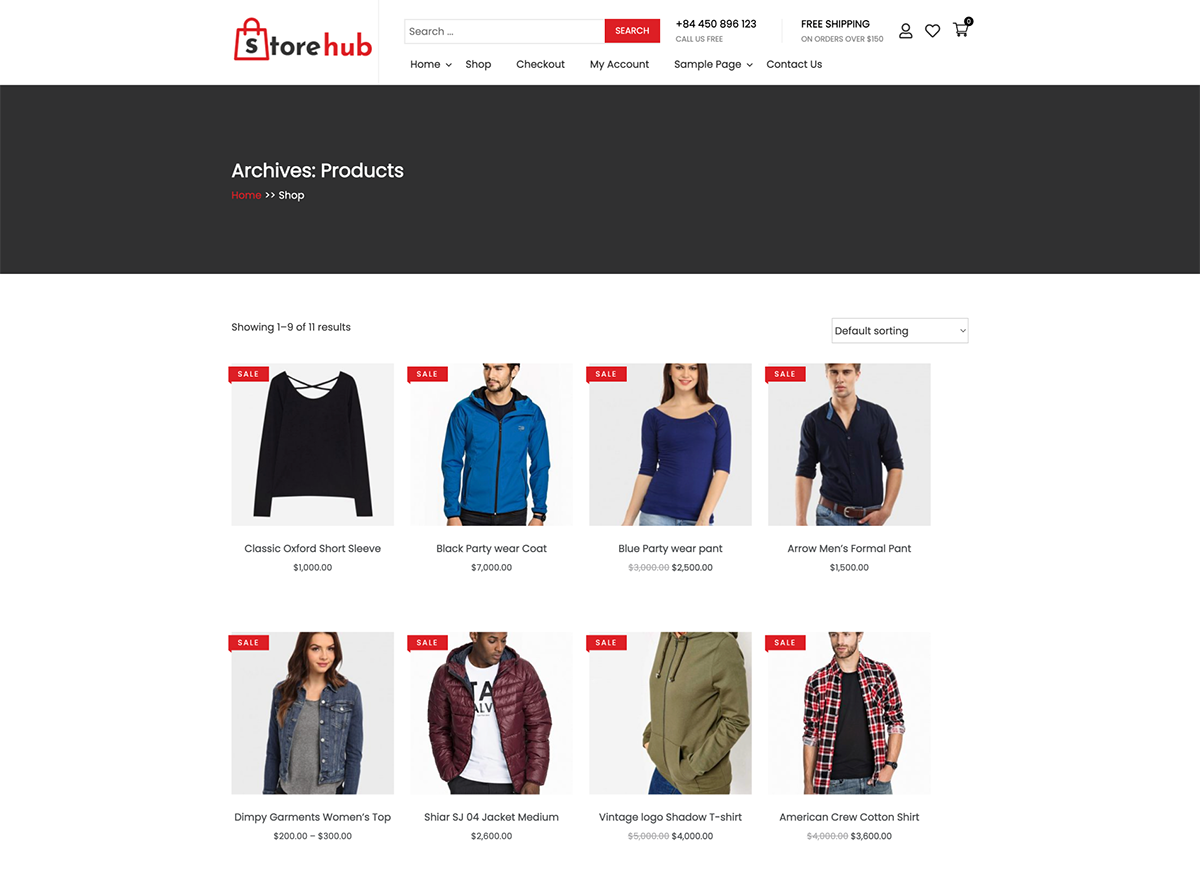 sklep hub bezpłatny woocommerce wp