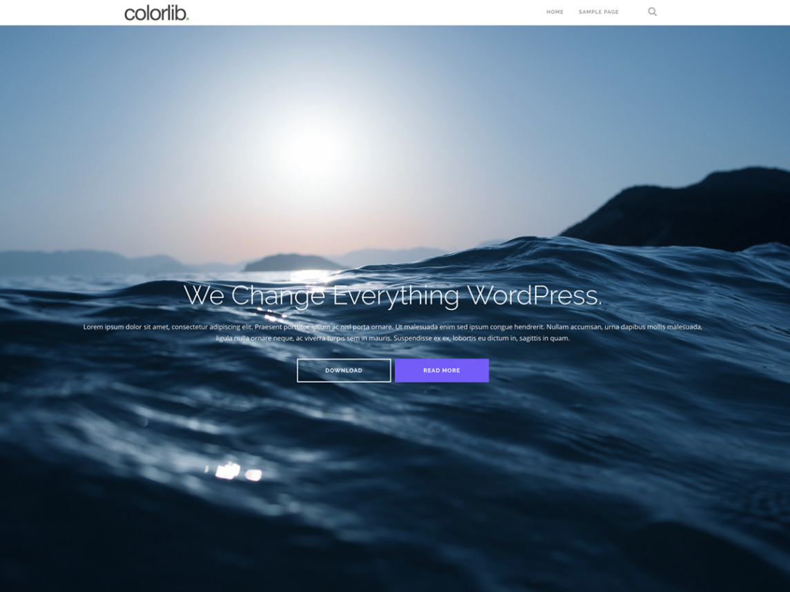 tema wordpress de uma página bem torneado
