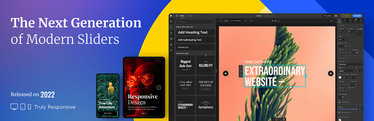 Pluginul Slider pentru WordPress Depicter