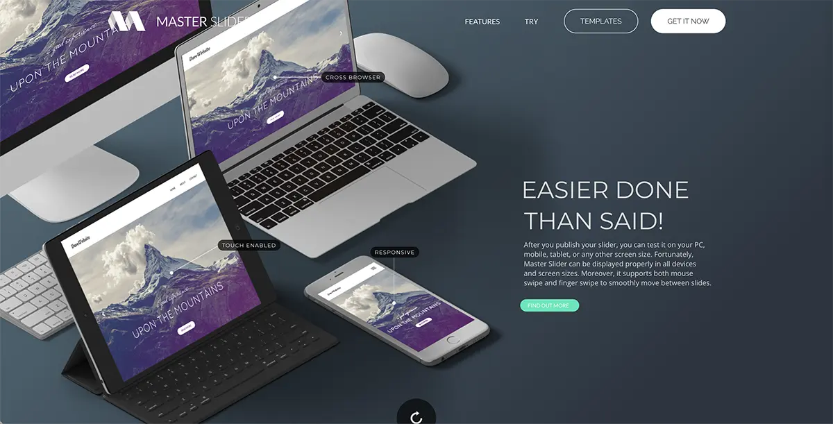 glisor principal Plugin de glisare WordPress
