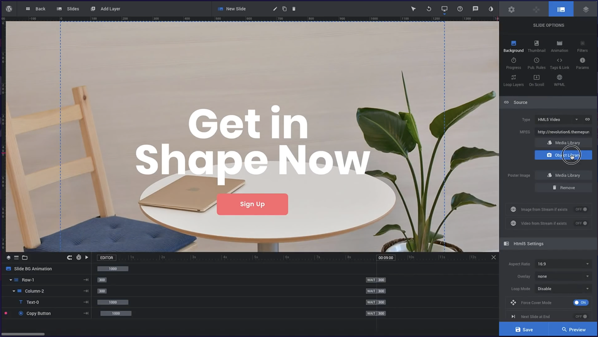 Slider revolution WordPress slider plugin
