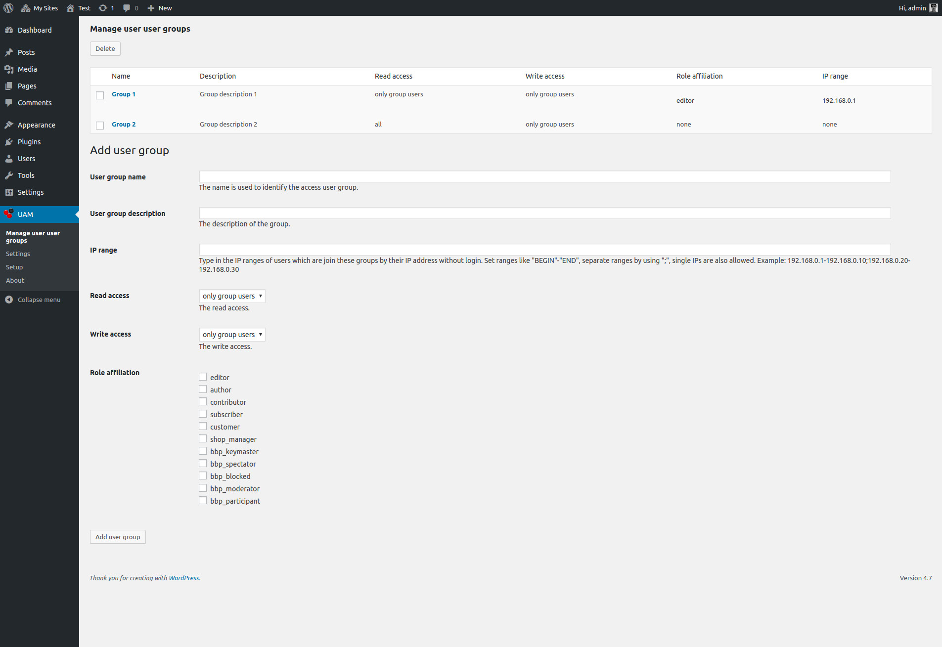 WordPress 用户管理插件