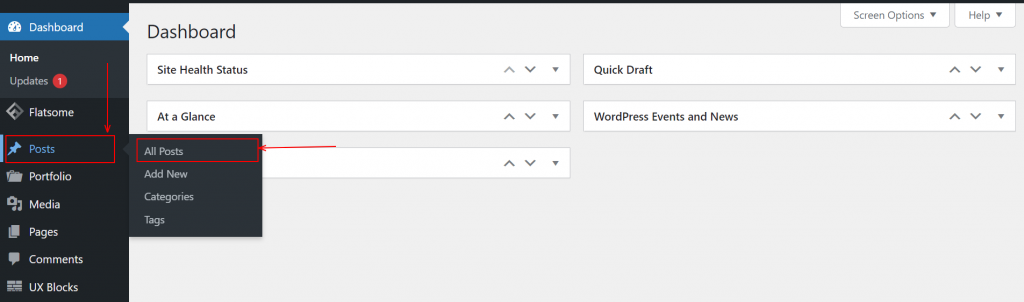 Ver todas as postagens no painel do WordPress