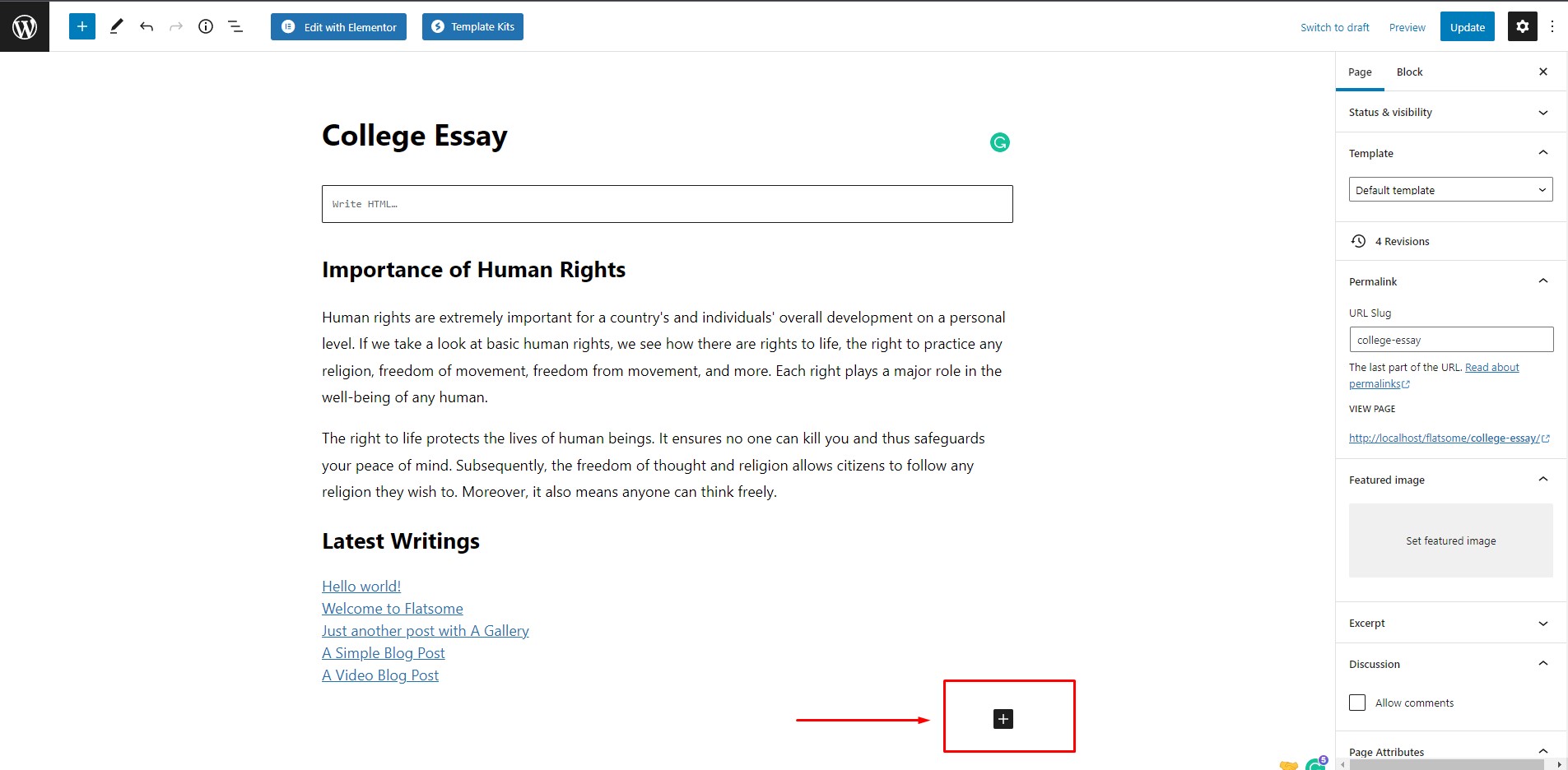 aggiungi un link per il download su wordpress