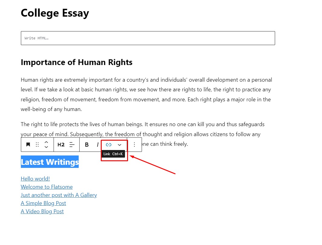 aggiungi un link per il download su wordpress