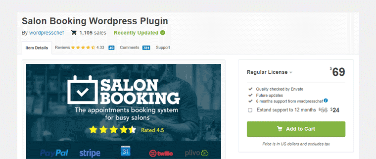 Plugin WordPress per la prenotazione di saloni