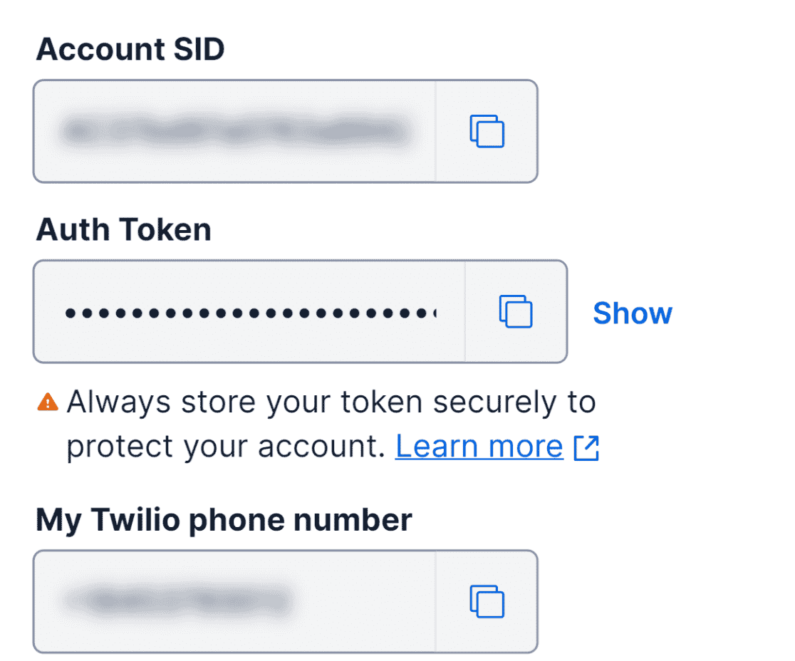 Twilio 統合の詳細