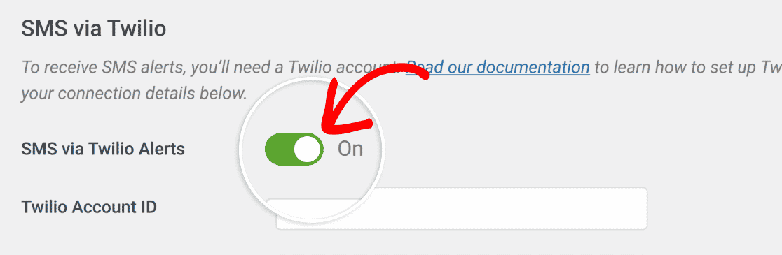 Twilio/SMS アラートの統合が有効