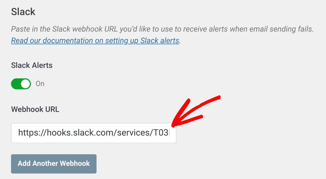 Slack Webhook URL が追加されました