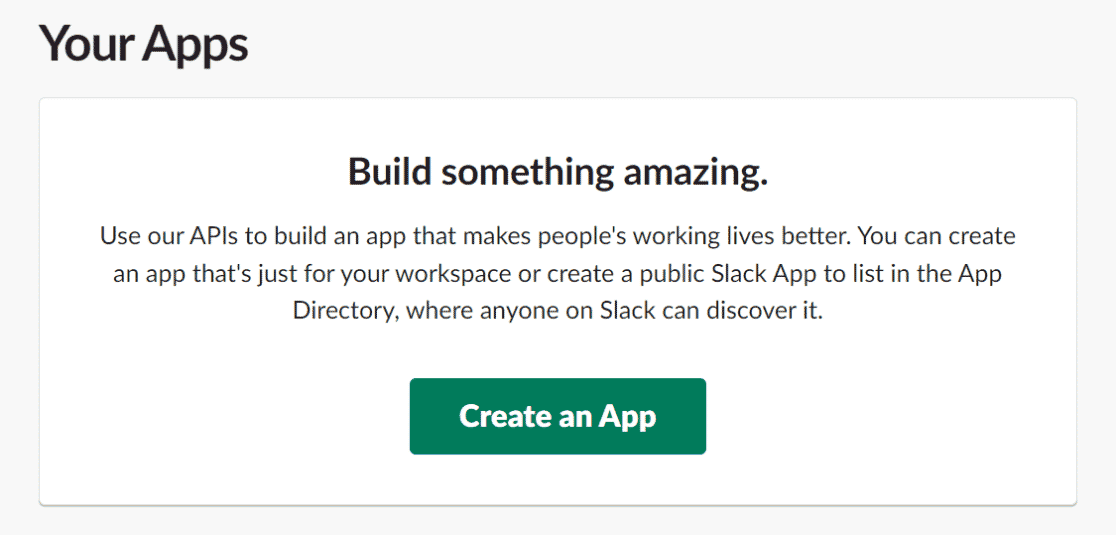 Slack でアプリを作成する