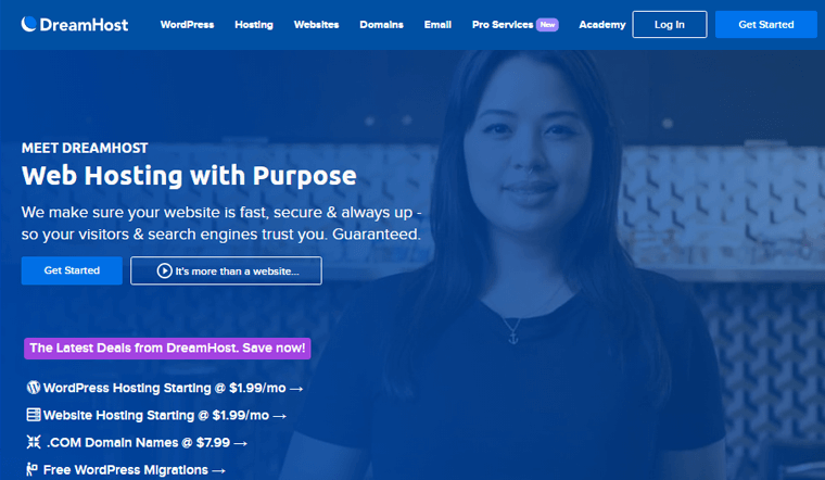 Google AdSense 向けの DreamHost Web ホスティング サービス