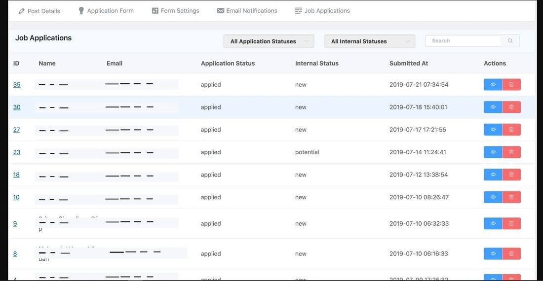 Papan Pekerjaan Ninja – Halaman demo Plugin Papan Pekerjaan WordPress Utama