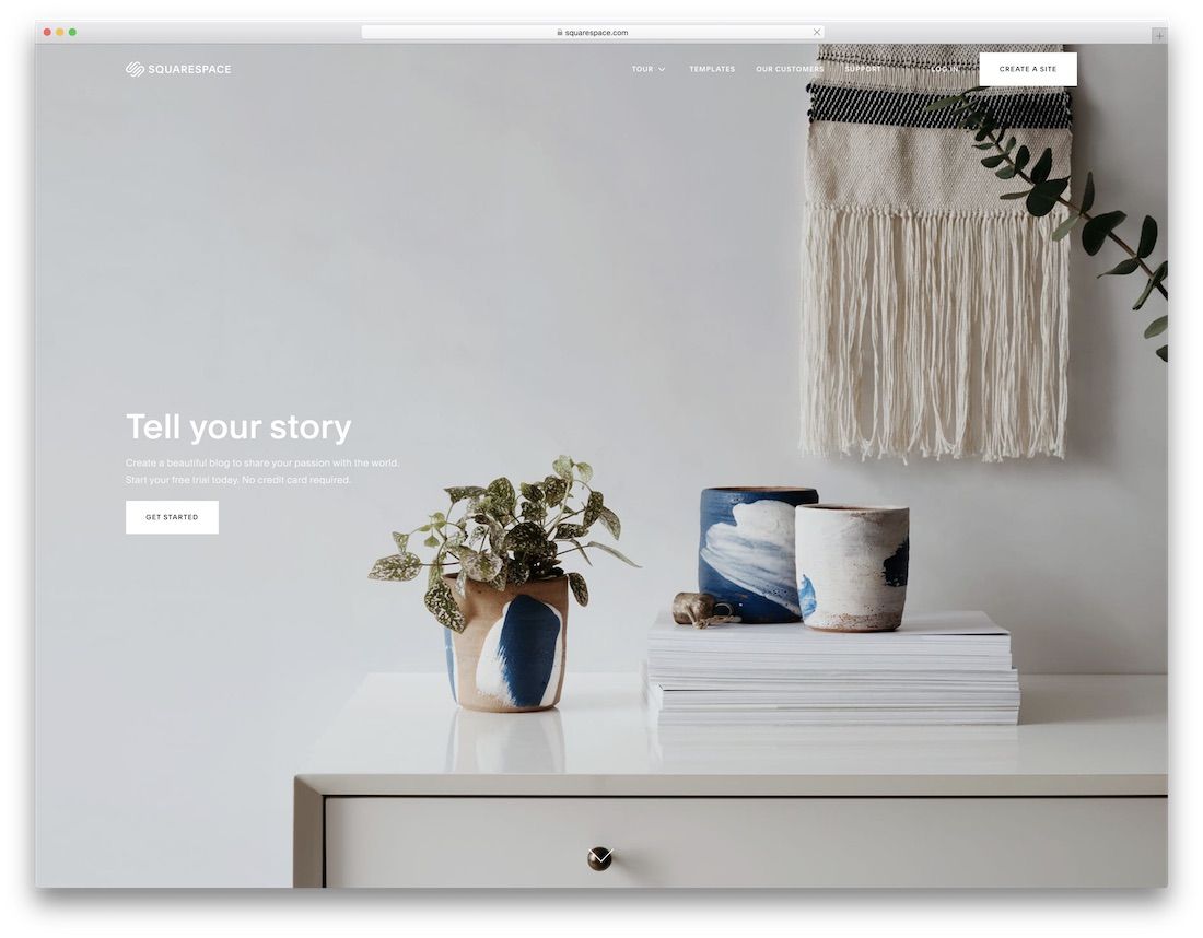 Squarespace-Website-Builder für Blogs