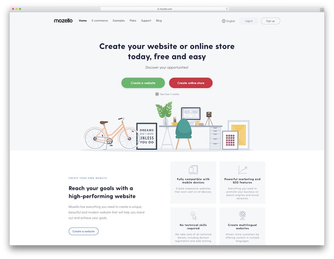 Mozello Website-Builder für Blogs