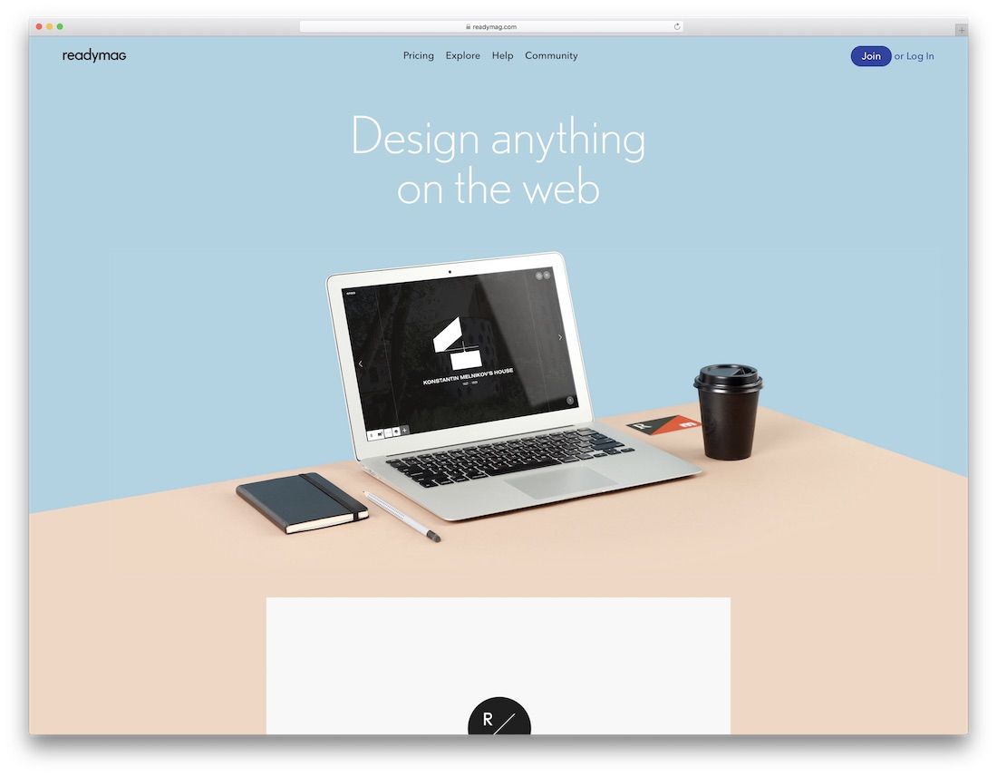 readymag Website-Builder für Blogs