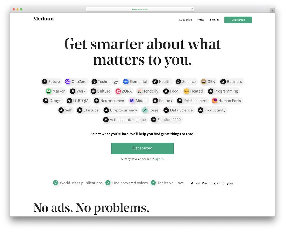 mittlerer Website-Builder für Blogs