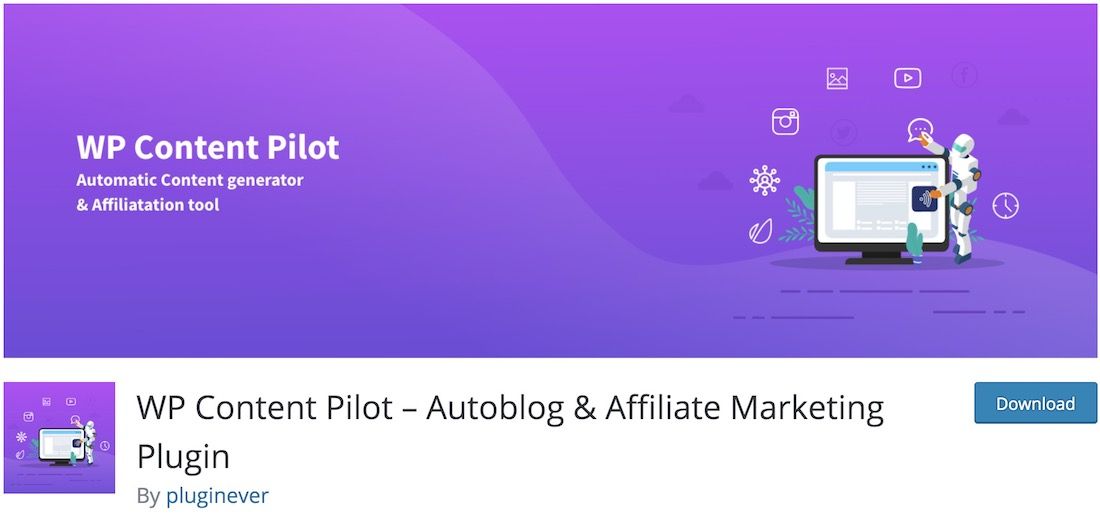 wp içerik pilotu ücretsiz wordpress ortaklık eklentisi
