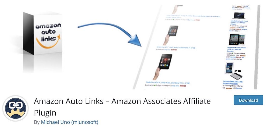 amazon otomatik bağlantılar ücretsiz wordpress ortaklık eklentisi.