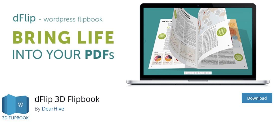 dflip 3d flipbook wordpress przeglądarka pdf