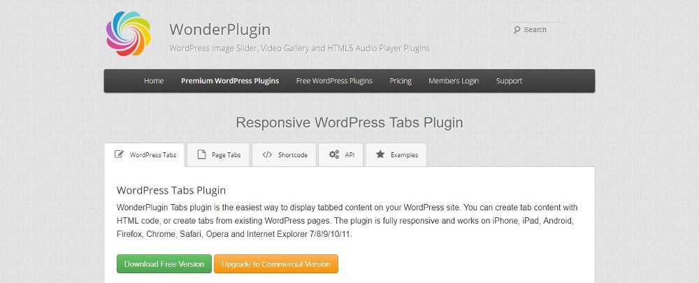 Responsywna wtyczka WordPress Tabs