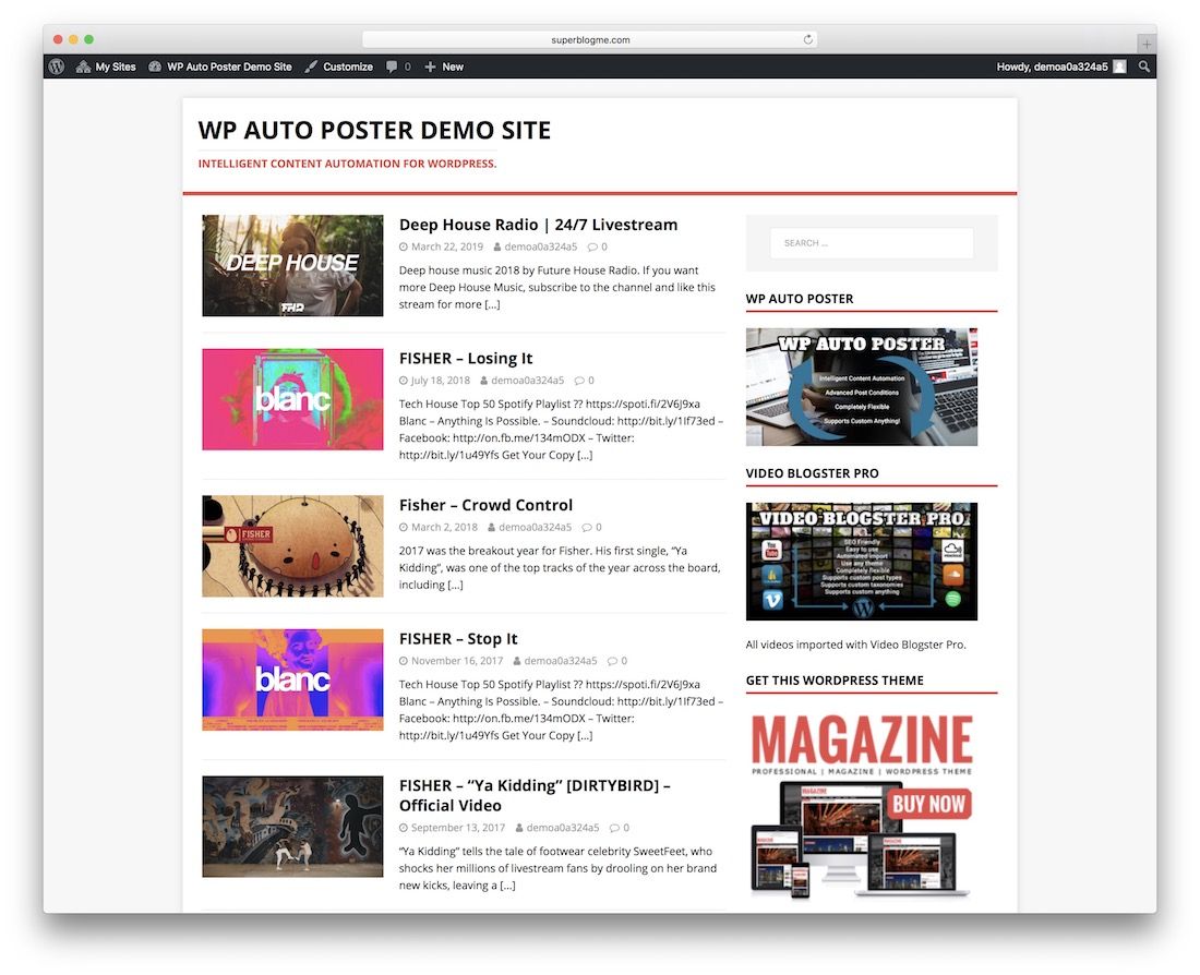 Плагин wp-auto poster WordPress для автоблогинга