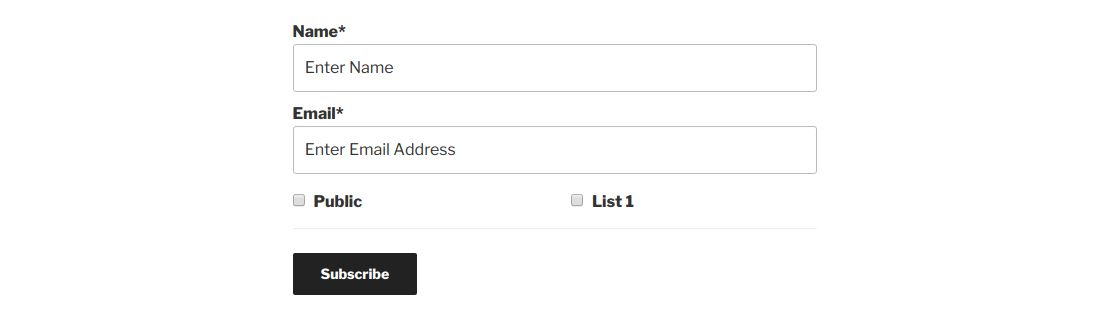 Minimalistyczne wtyczki subskrypcji e-mail WordPress