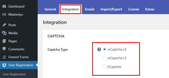 Captcha Türünü Seçin