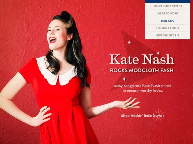 以 Kate Nash 为特色的影响者营销广告示例。