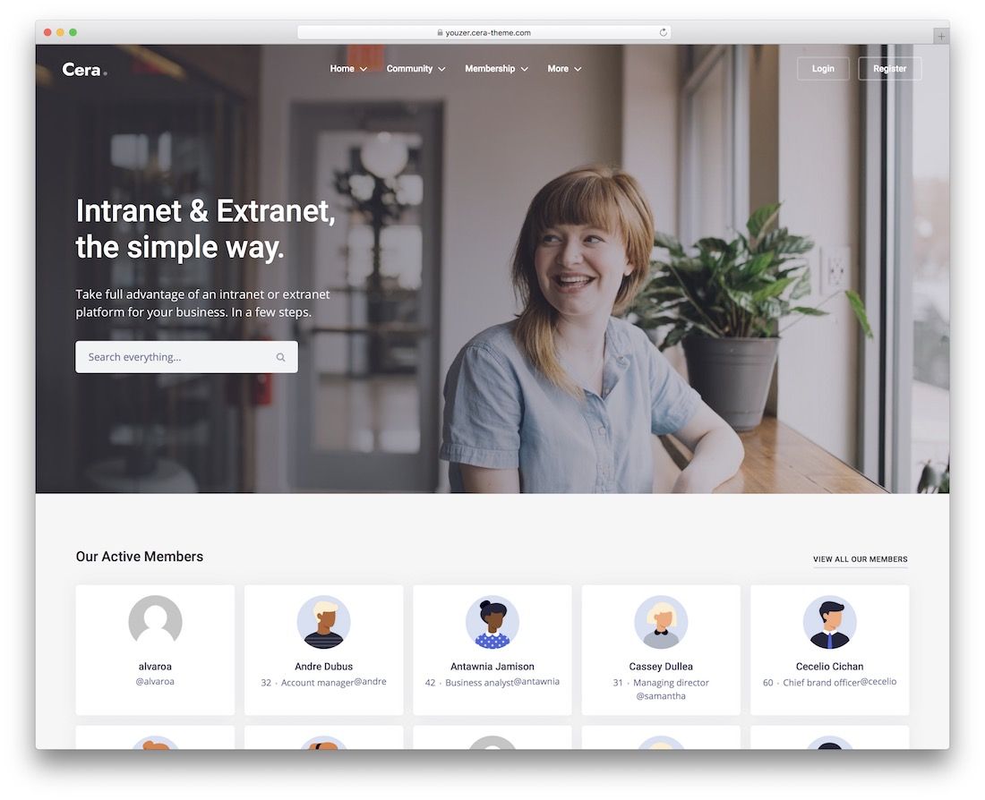 Cera-Community-Website-Vorlage