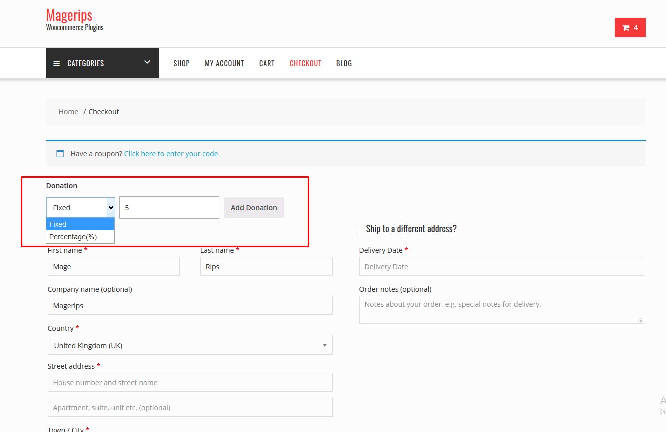 ปลั๊กอินการบริจาค WooCommerce ที่ใช้งานได้