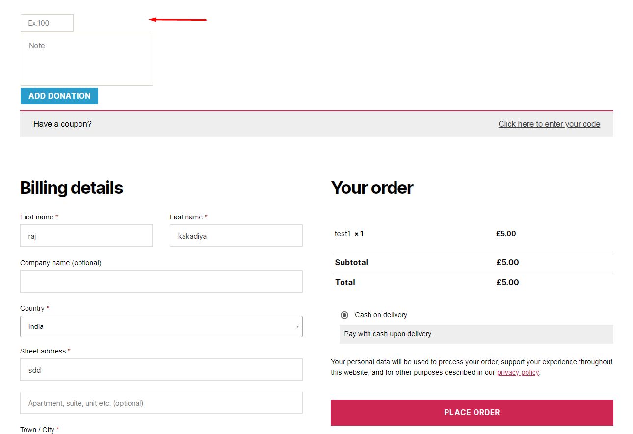 ปลั๊กอินการบริจาค WooCommerce ที่ตอบสนอง