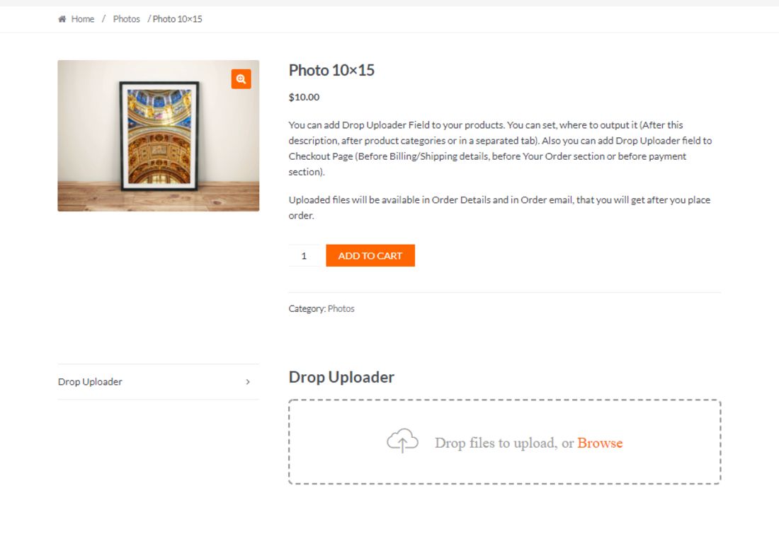 Plugin di caricamento file WooCommerce minimalisti