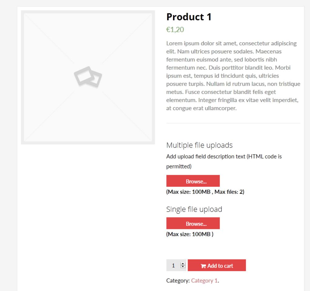 Plugin di caricamento file WooCommerce reattivi