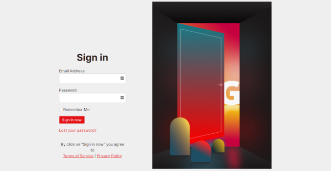 Previzualizarea paginii de conectare WooCommerce WooCommerce login page preview