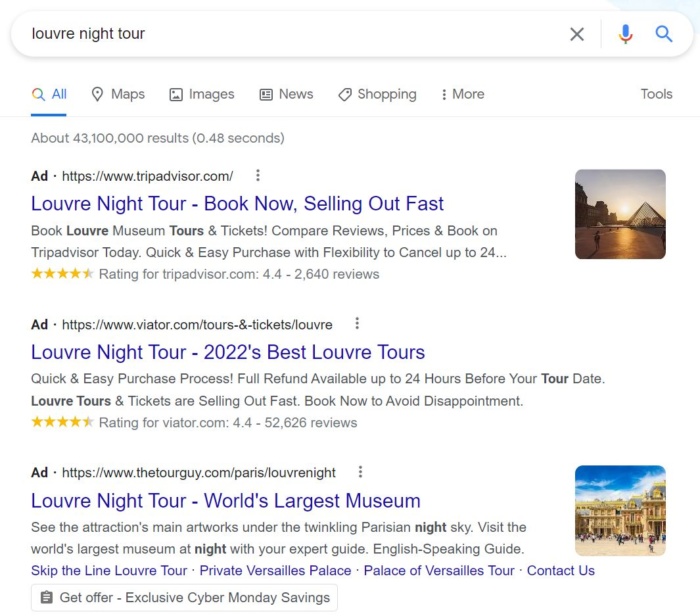 Google-Suchergebnisse für "louvre night tour"