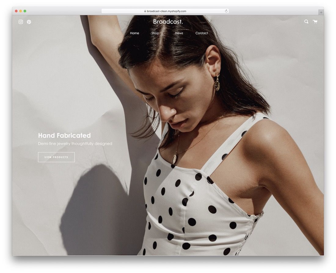 Shopifyのジュエリーテーマを放送する