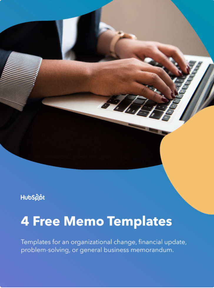 hubspot 的備忘錄模板的圖像