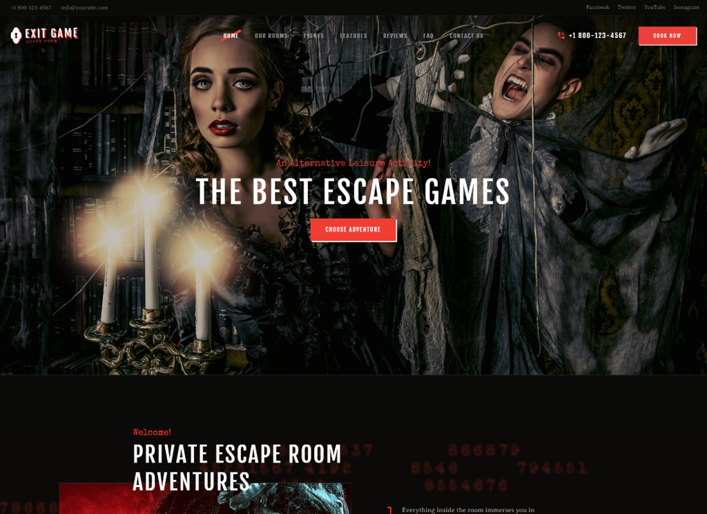 Sair do jogo | Tema WordPress de Sala de Fuga Secreta da Vida Real