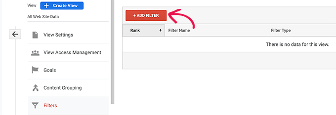 Botão Adicionar filtro Add filter button