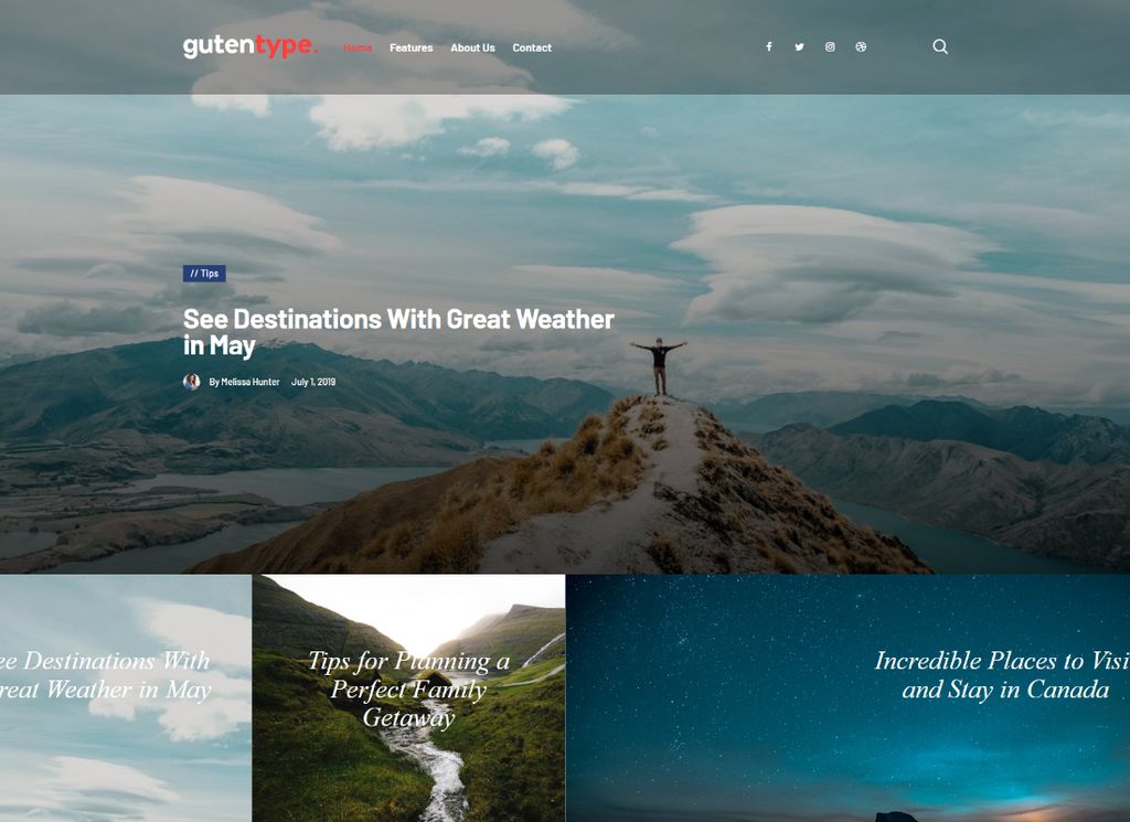 Gutentyp | 100 % Gutenberg-WordPress-Theme für modernes Blog + Elementor