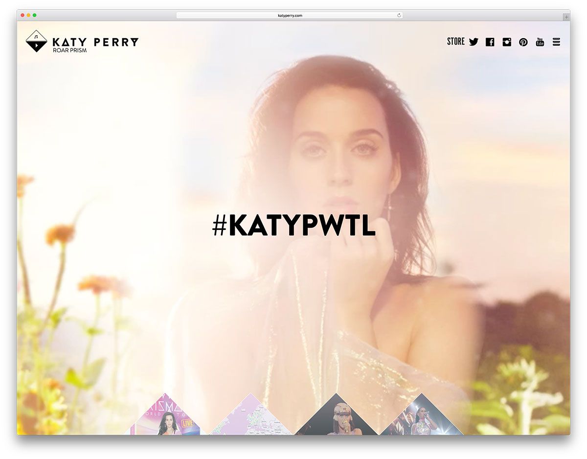 katyperry-künstler-website-basierend-auf-wordpress