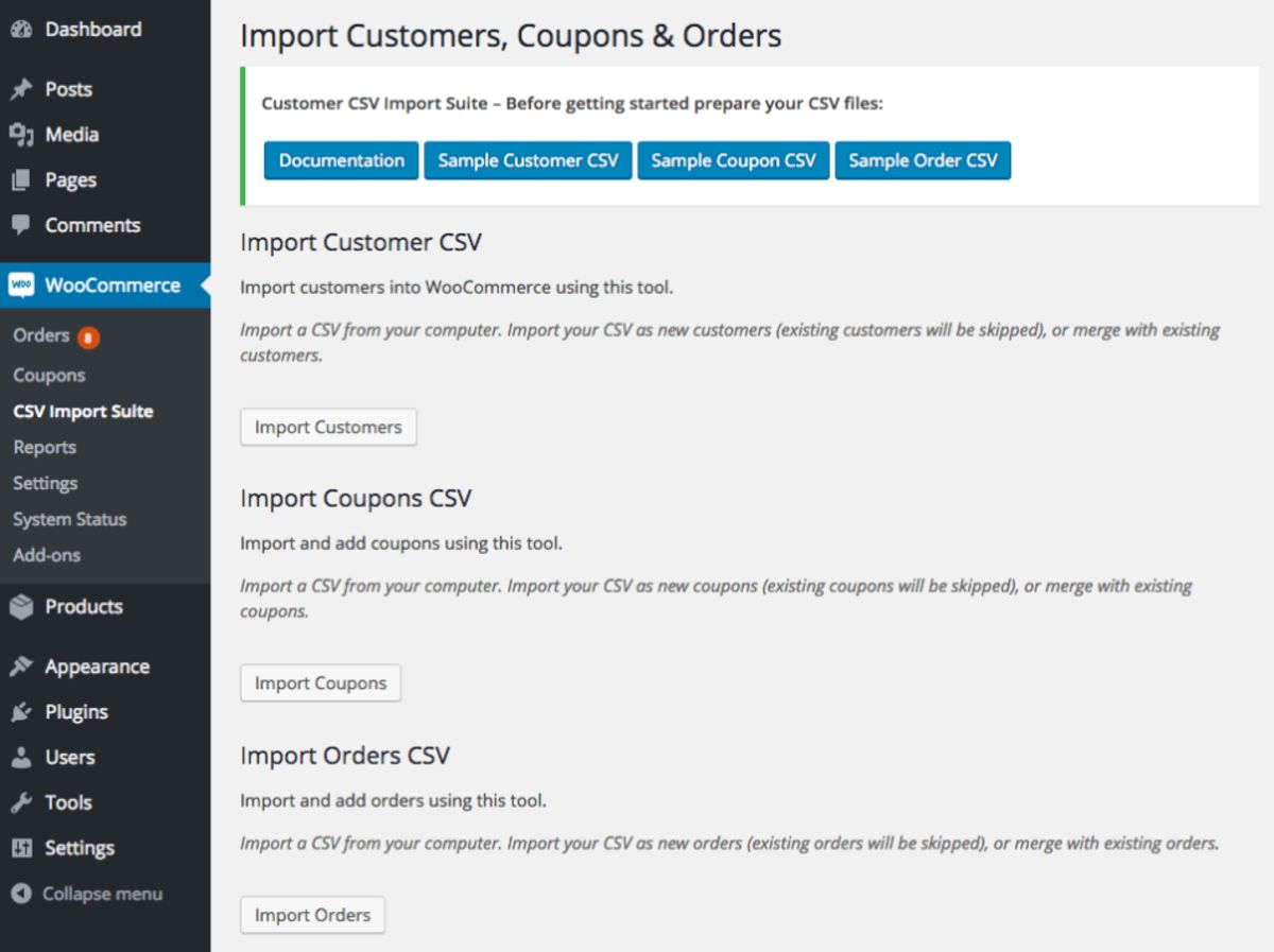シンプルな WooCommerce CSV インポート プラグイン