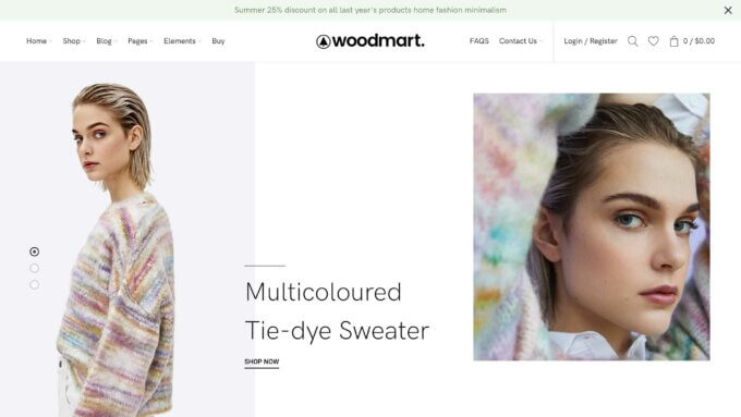 WoodMart 主題。